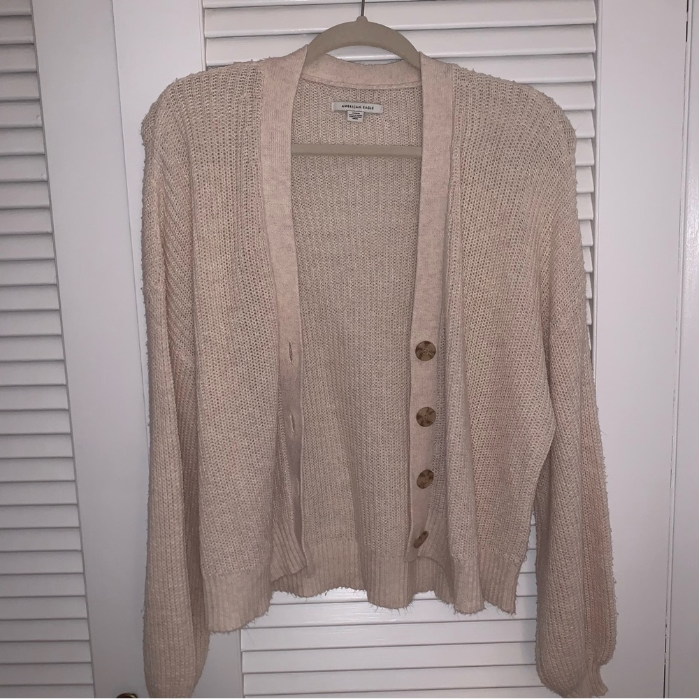 American Eagle Outfitters Light Tan Cardigan